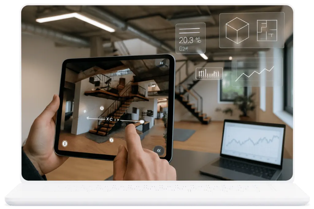 Gemelo digital navegable en tablet — demostración Magama